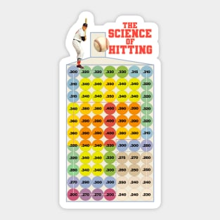 The Science of Hitting Retro Baseball Sticker